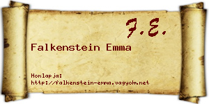 Falkenstein Emma névjegykártya